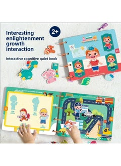 Generic Emon Island Quiet Tear Tear Book Baby Sticker Early Education Velcro Busy Book Baby Hand Tear Cloth Book Paste Toy-Color:Advanced Version Of Tear-off Book  - Image 5