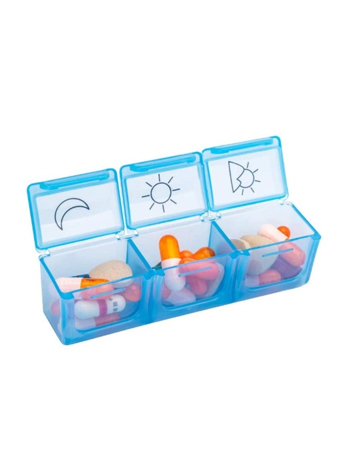 7-Day 21-Slot Colorful Portable Divided Plastic Pill Organizer - Image 5