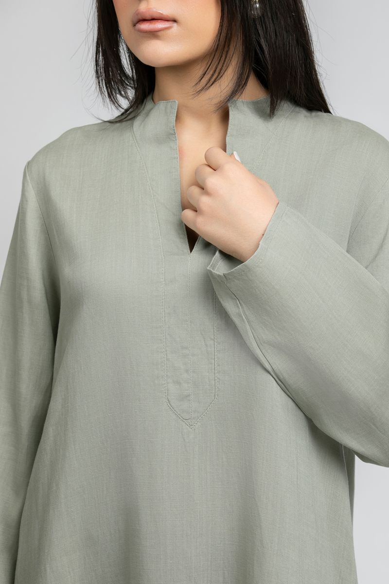 RINA Long Dress with Split Neckline - Image 3