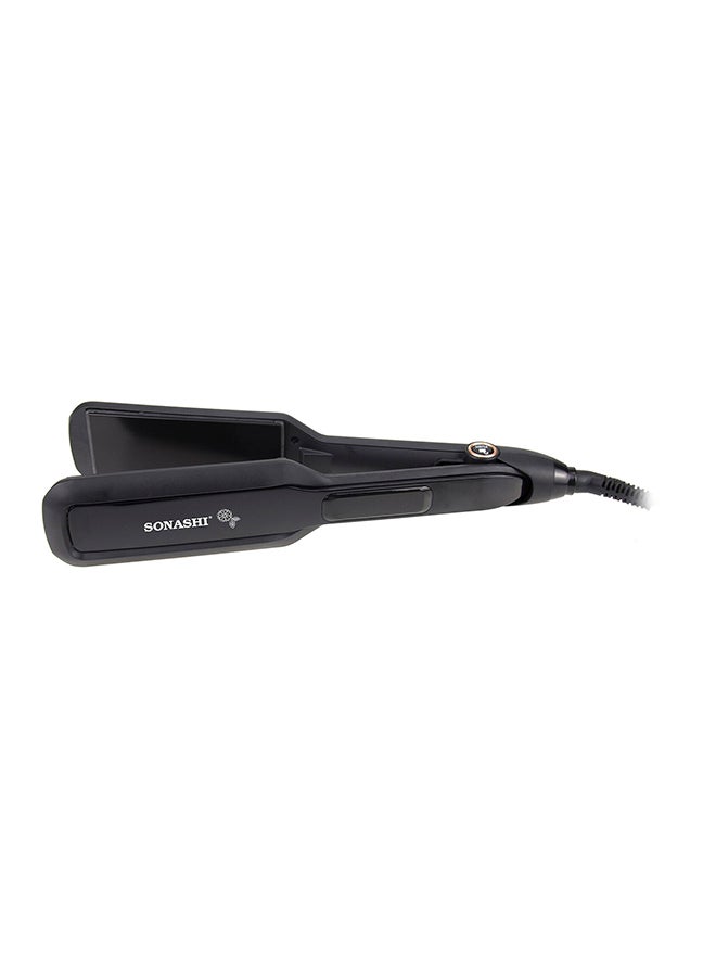 SONASHI Hair Straightener With Black Ceramic Plate Temperature Control With LED Indicator PTC Heating 360 Degree Swivel Cord Fast Heat Up And Long Lasting  SHS-2081 Black - Image 3