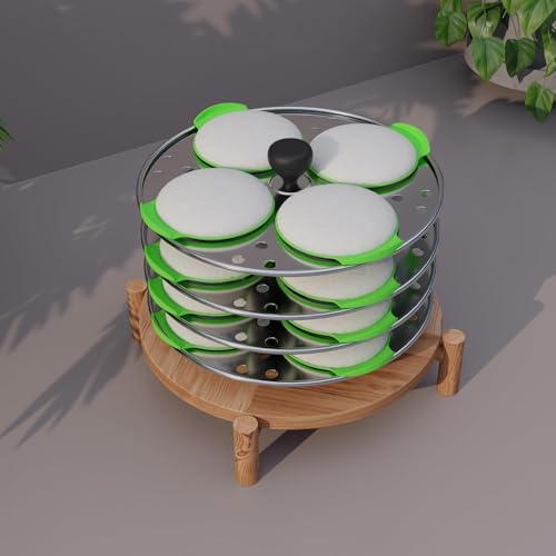 AENCI ENTERPRISE AENCI Premium Silicone Idli I Idly Maker I Idli Liners Original, Green | | Multipurpose- Dhokla Maker | Cupcake I Muffin Maker | Non -Stick | Perfect round shaped Idlis I Food Grade Silicone | BPA Free | Minimum Wastage of Batter | No greasing | Oven, Microwave & Dishwasher Safe (Green (pack of 1) pcs-8) - Image 4