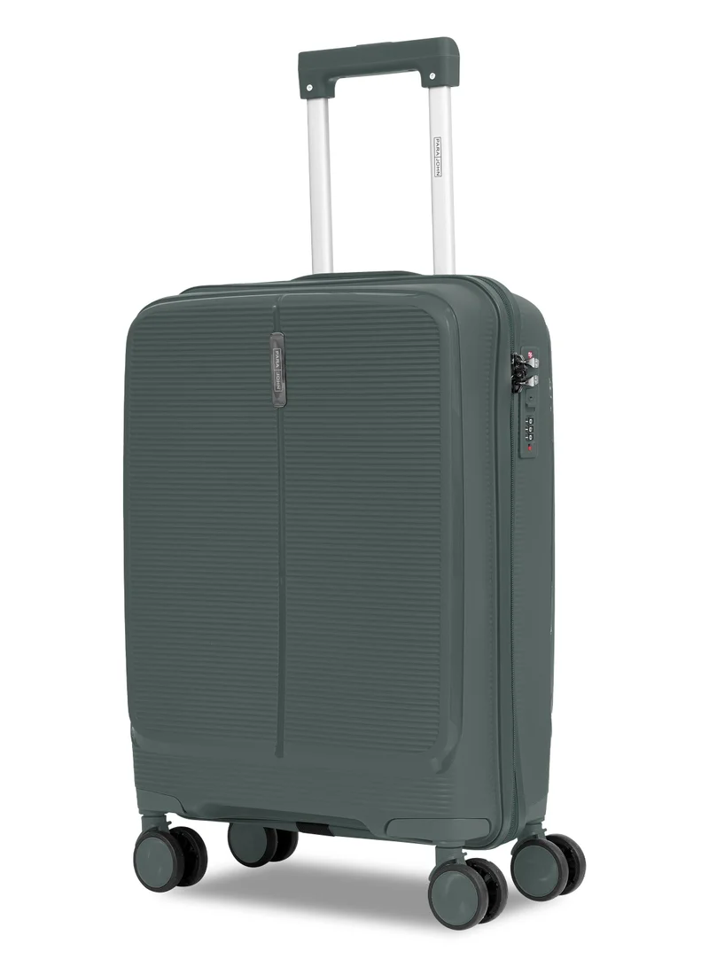Parajohn Boltrix Cabin Size 20 inches Premium Polypropylene PP Hardsided Luggage - 55 cms carrying 10kg|8 Wheels Trolley - Grey