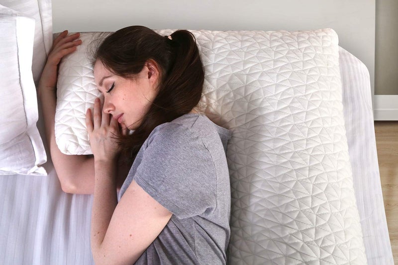 Metron L Shape Total Body Pillow with Adjustable Shredded Memory Foam Perfect for Cuddling Snuggling and Maternity Full Size20x54 Bamboo Derived Viscose Rayon Polyester Cover - Image 5