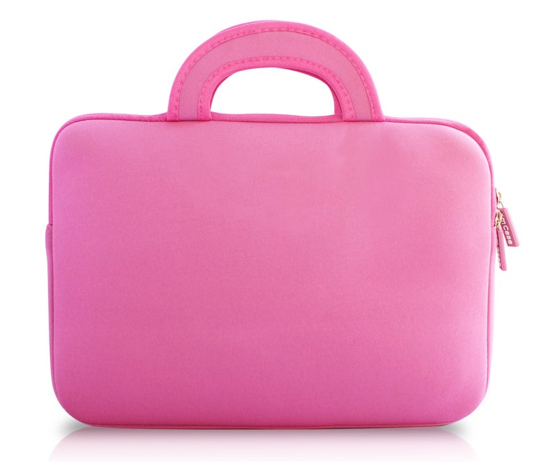 AM Case amCase Portable Electronic Device Cover, Chromebook - 11.6 to 12 inch Neoprene Travel Sleeve with Handle-Pink, Laptop Case - Image 3