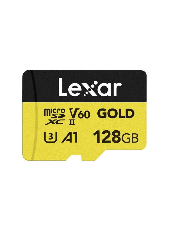 Generic Lexar 128GB Professional GOLD UHS-II microSDXC Memory Card  - Image 1