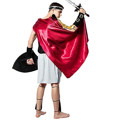 ReneeCho Men Roman Gladiator Solider Costume Halloween Adults Soldier Warrior Armor Spartan Costumes - Image 2