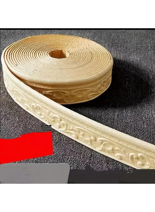 شريط زخرفي ذاتي اللصق ثلاثي الأبعاد للجدران ذهبي 362.2 بوصة طويلة - Image 5