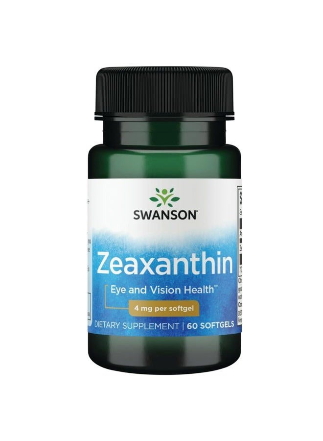 SWANSON Ultra Zeaxanthin 4 Mg 60 Softgels - Image 1