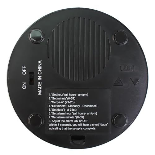 NESIGHTION Talking Clock,Extra Large Talking Alarm Clock for Blind,Talking Clock for Blind Elderly,Announcing Time,Date and Week of Day,Perfect for Visually Lmpaired and Elderly (Red+Black) - Image 5