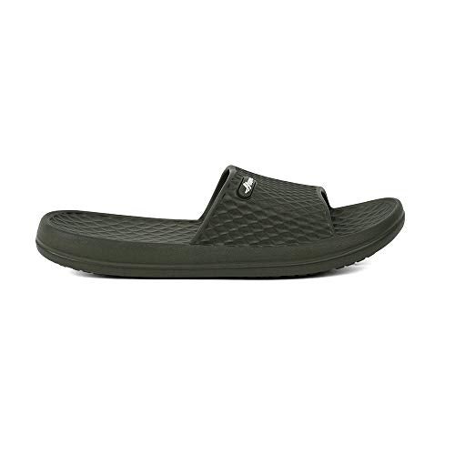 FUNKYMONKEY Mens Bathroom Shower Slippers Indoor Home Beach Non Slip Sandal (8 M US, Army Green) - Image 2