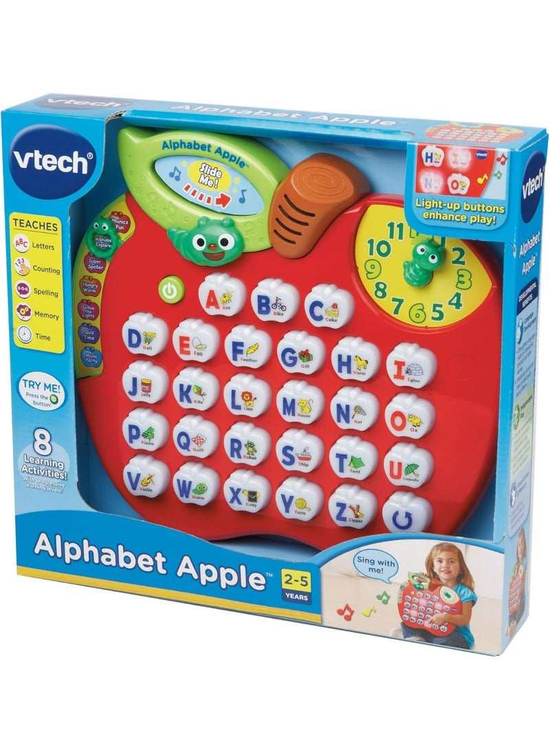 VTech - ABC Learning Apple | Excellent Toddler Toy for Kids 2+ Years, Toddler Tablet with A-to-Z Alphabet and Time | 8 Learning Modes, Multiple Tunes | Red - Image 4