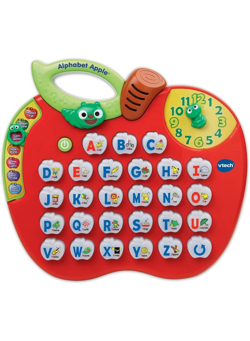VTech - ABC Learning Apple | Excellent Toddler Toy for Kids 2+ Years, Toddler Tablet with A-to-Z Alphabet and Time | 8 Learning Modes, Multiple Tunes | Red - Image 1