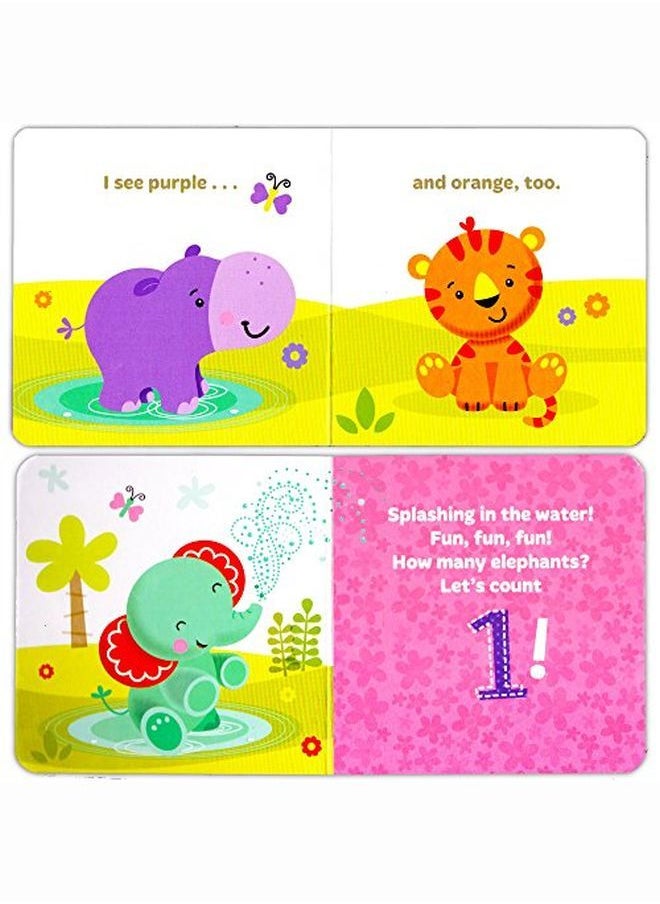Fisher-Price &quot;مجموعة كتبي الأولى المكونة من 4 كتب للأطفال الصغار (كتاب الأبجدية، كتاب الألوان، كتاب الأرقام، كتاب الأضداد)&quot;  - Image 4
