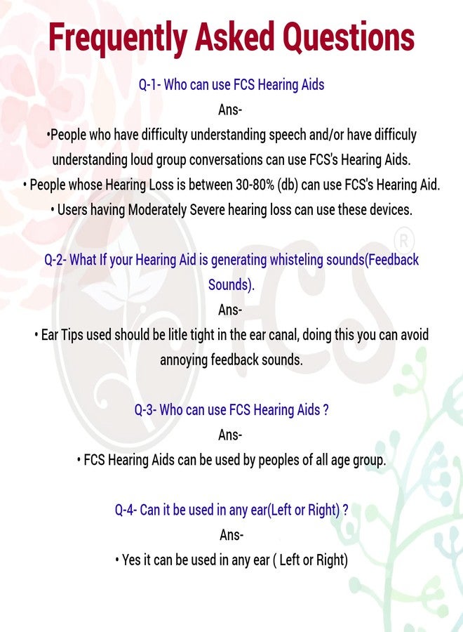 FCS Pocket Hearing Aid Suitable for Mild to Moderate Hearing Loss User (N-172)(1 Year Seller Warranty) - Image 2