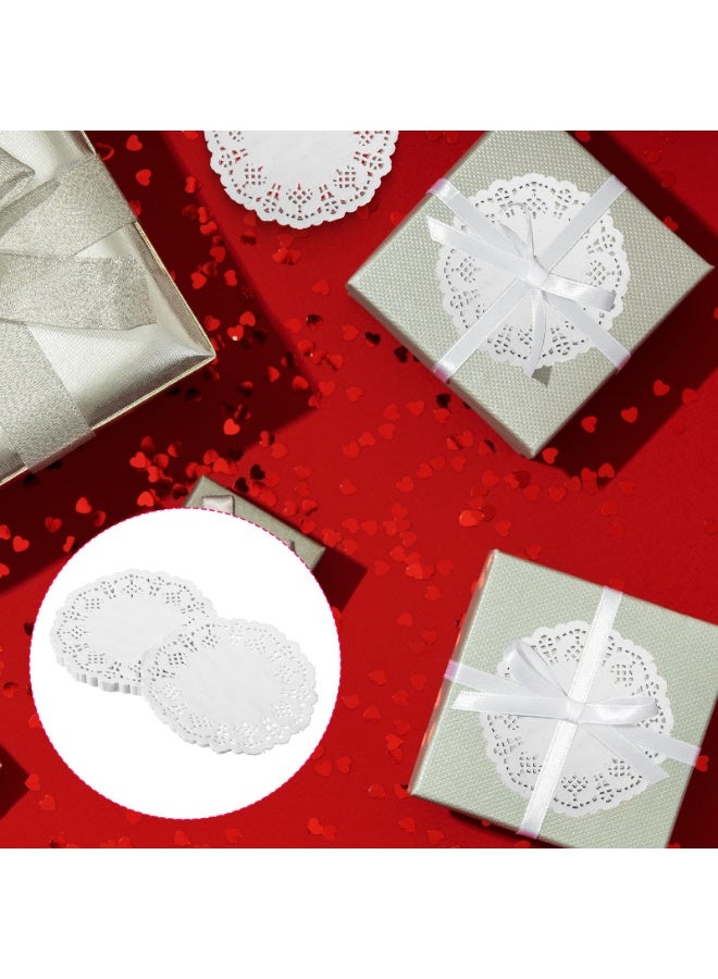 Fasola Lace Doilies Paper 100 Pieces, 16cm Round Lace Paper Placemats for Tables, Cake, Baking, Wedding Decoration (White) - Image 3