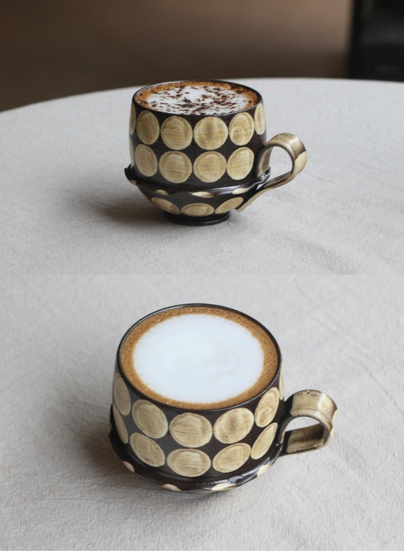YIXUAN 300ML Coffee Cup, Tea Cup, Artisan Handmade Ceramic Coffee Cup - Image 2