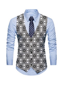 KUYING New Fashionable Personalized Printed Men's Suit Vest  - Image 1