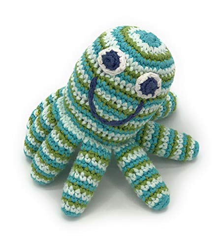 Pebble Green Octopus Rattle, 1 EA - Image 5