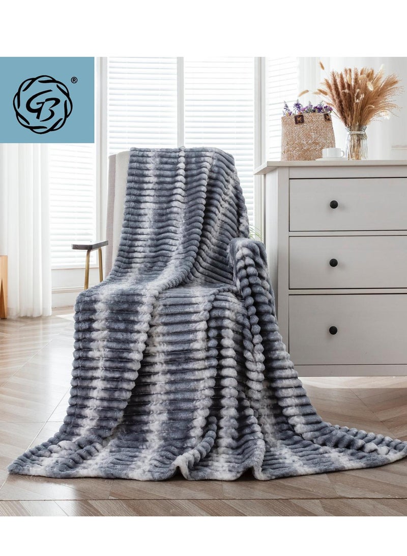GB Fleece Flannel Double Size 220x240cm for All Season Fluffy Blanket  Throw for Sofa & Bed Comfortable and Soft Blanket