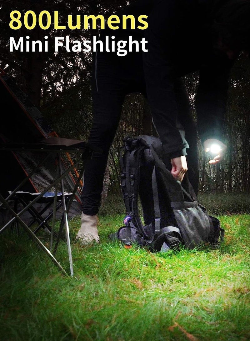 Mini led cob Keychain,Small Flashlights,800Lumens Bright Rechargeable Keychain Mini Flashlight 3 Light Modes Portable, Pocket Light with Folding Bracket Bottle Opener and Magnet Base - Image 2