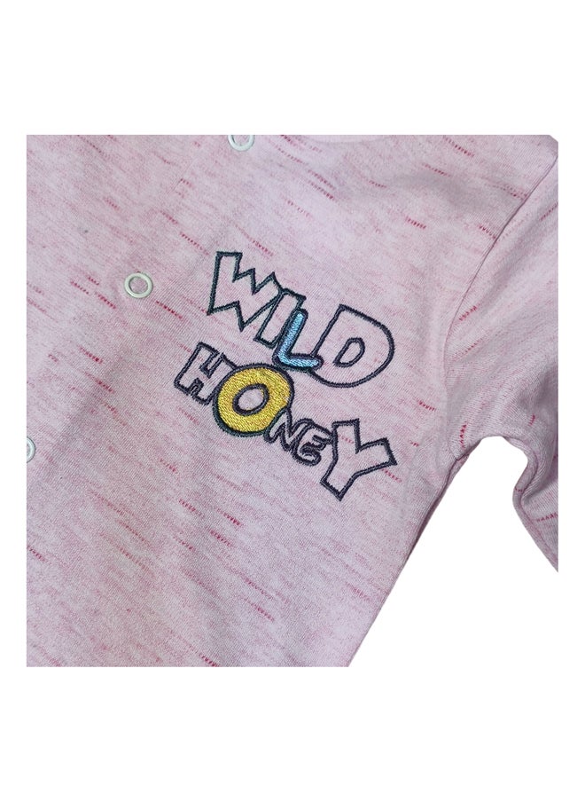 BabyShoora Baby Girls Footed Jumpsuit with matching icecap  - Image 3