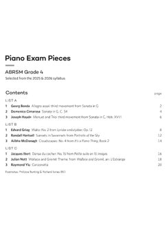 ABRSM Piano Exam Pieces 2025 & 2026, Grade 4: Selected from the 2025 & 2026 syllabus - pzsku/Z1599118DB7A337CFB62CZ/45/_/1737571242/d615f22d-7705-4705-98d0-288ee104aa4b