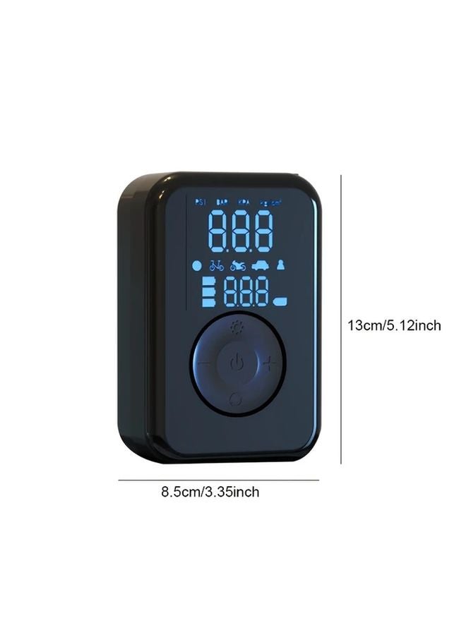 Black Portable Air Compressor Pump Rechargeable 4000mAh Battery Ideal For Cars Motorcycles Bicycles - Image 4