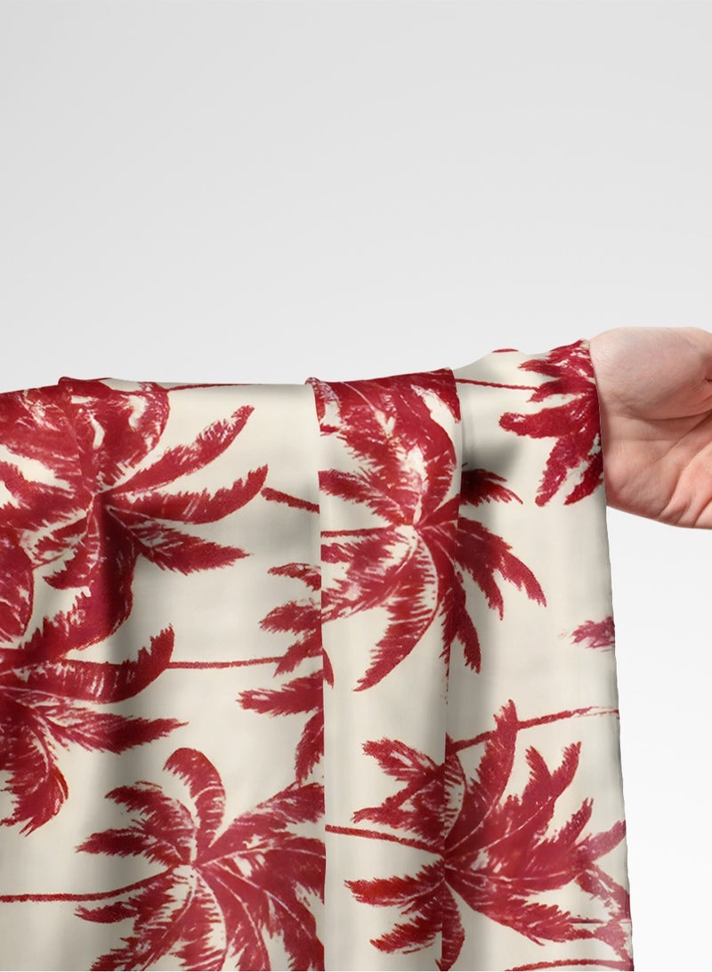 فيلاتو Ù‚Ù…Ø§Ø´ Ø­Ø±ÙŠØ± Ø§Ù„Ù„ÙŠÙ„ Ø¹Ø±Ø§Ù…Ù†ÙŠ Ø¨Ø§Ù„ÙŠØ§Ø±Ø¯Ø© Ø£Ø­Ù…Ø± Ø¨ÙŠØ¬ Ø£Ø´Ø¬Ø§Ø± Ø§Ù„Ù†Ø®ÙŠÙ„ Ø¬Ù„Ø§Ø¨ÙŠØ© Ù…Ø®ÙˆÙŠØ± Ø®ÙŠØ§Ø·Ø© 58 Ø¨ÙˆØµØ© Ø¹Ø±Ø¶ - Image 1