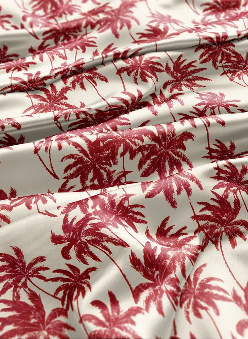 فيلاتو Ù‚Ù…Ø§Ø´ Ø­Ø±ÙŠØ± Ø§Ù„Ù„ÙŠÙ„ Ø¹Ø±Ø§Ù…Ù†ÙŠ Ø¨Ø§Ù„ÙŠØ§Ø±Ø¯Ø© Ø£Ø­Ù…Ø± Ø¨ÙŠØ¬ Ø£Ø´Ø¬Ø§Ø± Ø§Ù„Ù†Ø®ÙŠÙ„ Ø¬Ù„Ø§Ø¨ÙŠØ© Ù…Ø®ÙˆÙŠØ± Ø®ÙŠØ§Ø·Ø© 58 Ø¨ÙˆØµØ© Ø¹Ø±Ø¶ - Image 3