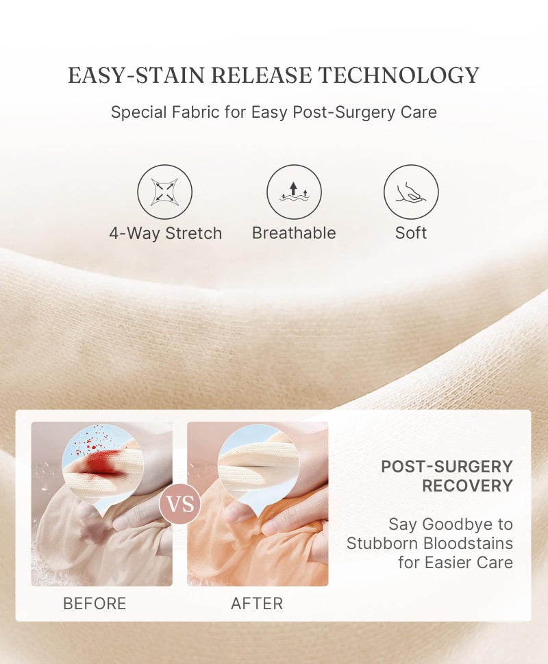 FeelinGirl Front Closure Bra for Women Post Surgery Mastectomy Recovery Wireless Comfort Bra with Adjustable Straps Beige M - Image 2