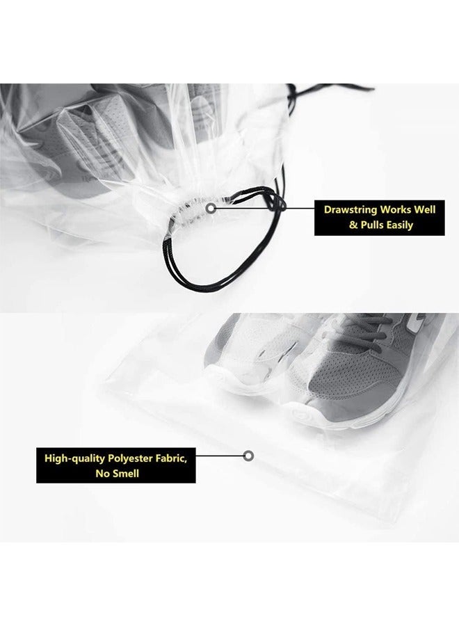 YelaJoy 20 Pieces Shoe Storage Bag - With Clear Drawstring Closure Multifunctional Shoe Dust Bag Multifunctional Shoe Organizer Travel Home Cosmetic Shoe Bag Waterproof Space Saving Storage Bags - Image 3