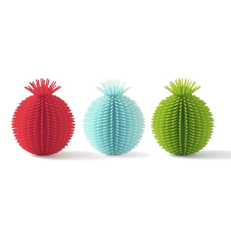 Spike Silicone Fidget Sensory Balls Stress Relief AntiAnxiety Toys for School Home Work 3 Pack Multicolor Set - Image 2