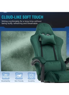 ACPLAY Ergonomic Gaming Chair with Footrest, High-Back Design, Adjustable Recline, Breathable & Comfortable Fabric, Lumbar Support, Large Size for Adults  - Image 3