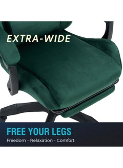 ACPLAY Ergonomic Gaming Chair with Footrest, High-Back Design, Adjustable Recline, Breathable & Comfortable Fabric, Lumbar Support, Large Size for Adults  - Image 4