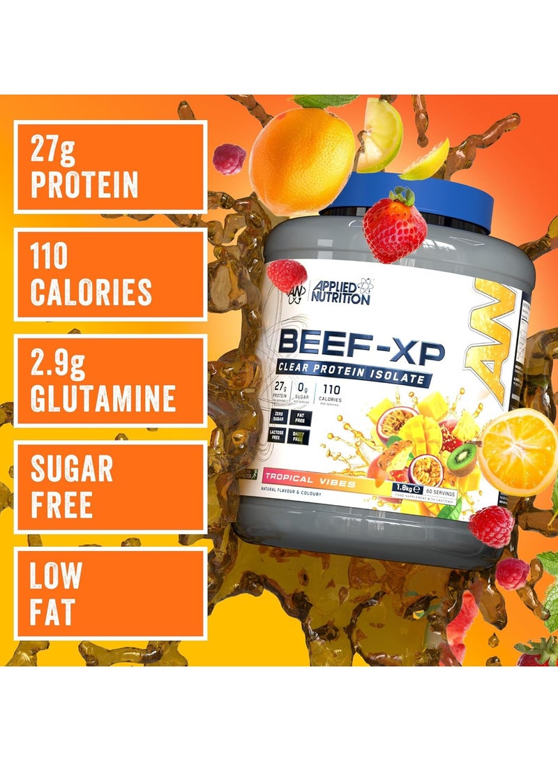 Applied Nutrition Beef XP Clear Protein Isolate - Tropical Vibes - (1.8 KG) - Image 3