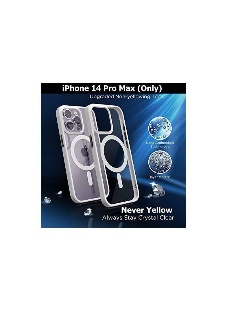 Generic - Magnetic Case, Compatible with MagSafe,Ultra Slim Hard PC with Soft TPU Edges Protective Case,for iPhone 11 Pro Max,6.7 Inch Case (White) - Image 1