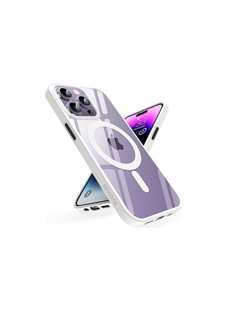 Generic - Magnetic Case, Compatible with MagSafe,Ultra Slim Hard PC with Soft TPU Edges Protective Case,for iPhone 11 Pro Max,6.7 Inch Case (White) - Image 1