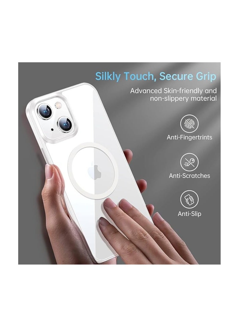 Generic - Magnetic Case, Compatible with MagSafe,Ultra Slim Hard PC with Soft TPU Edges Protective Case,for iPhone 11 Pro Max,6.7 Inch Case (White) - Image 1