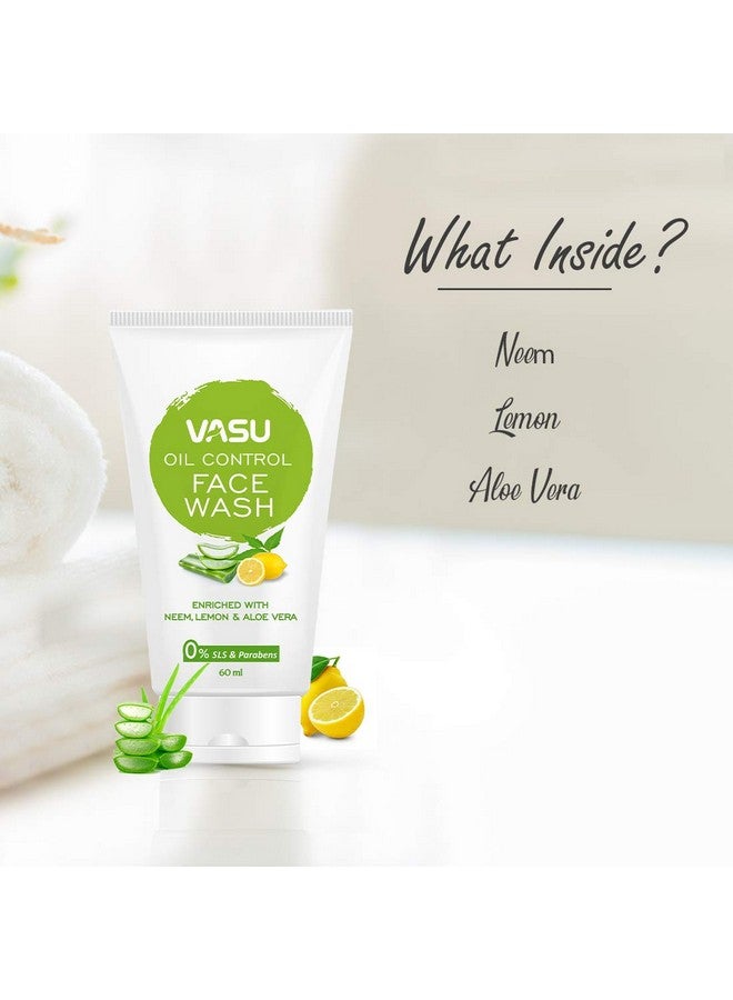 Vasu Herbal Facewash for Oily Skin -60ml (Pack of 3) - Image 5