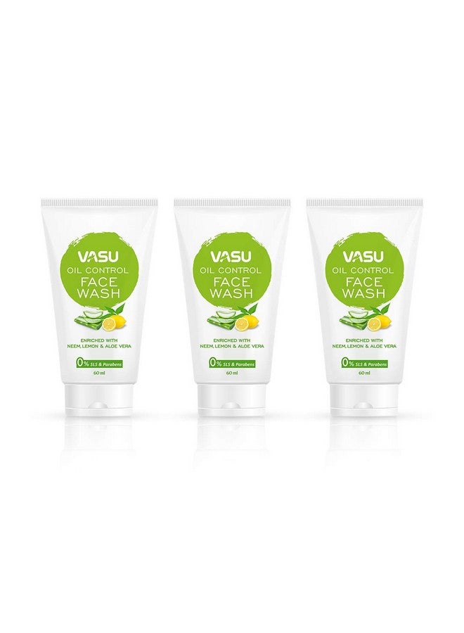 Vasu Herbal Facewash for Oily Skin -60ml (Pack of 3) - Image 1