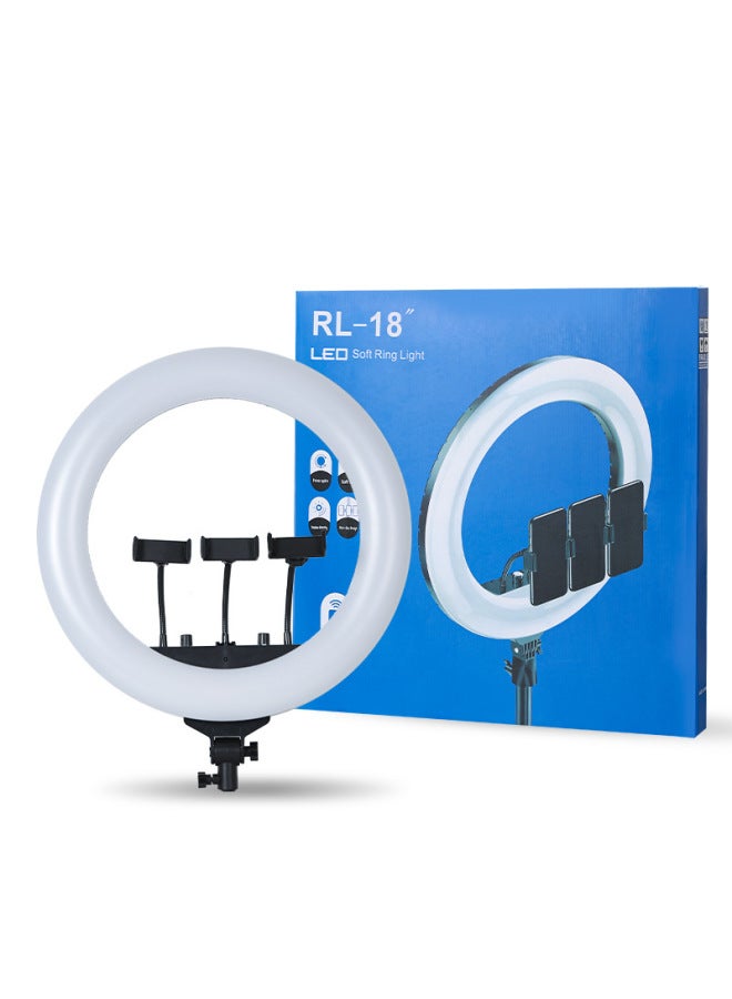 Loquat 18 21 Ring RL-21 Live Light Tripod Photography Light LED Beauty Chattering Mobile Phone Self-timer Light-Specifications:18inch RL-18 With Light Bag - Image 1