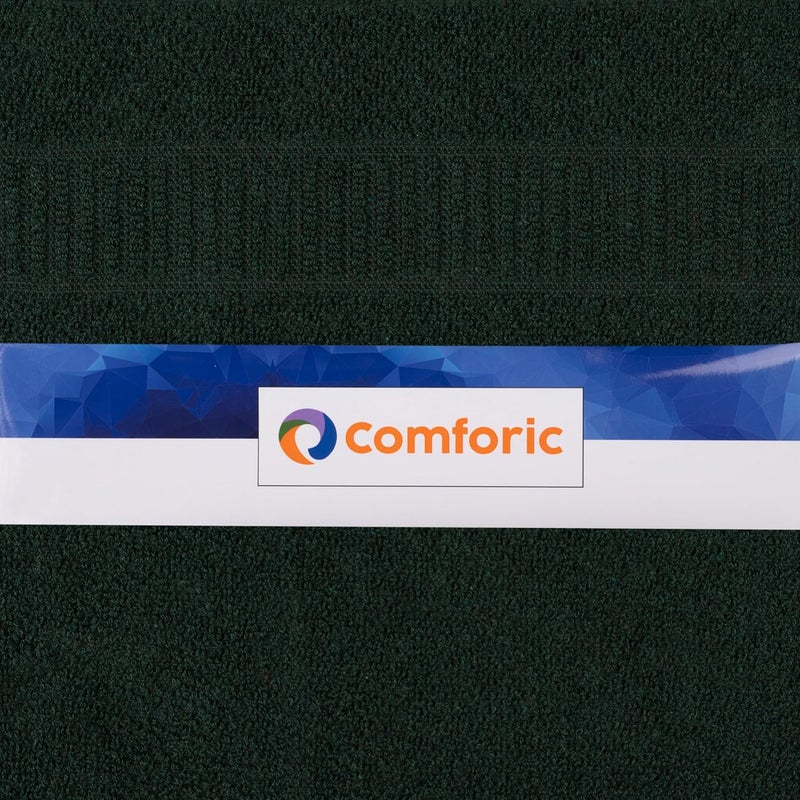 Comforic Quality Cotton Hand TowelNapkin Set for Hands Face Wash Bain Kitchen 500 GSM 35 cms x 515 cms Dark Coloured Lightweight QuickDrying Set of 5 Dark Green - Image 3