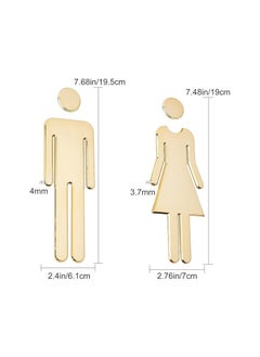 TRENDI LAND ZON ACRYLIC Toilet Signs Self Adhesive for Ladies and Gentlemen  - Image 2