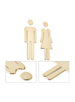 TRENDI LAND ZON ACRYLIC Toilet Signs Self Adhesive for Ladies and Gentlemen  - Image 4