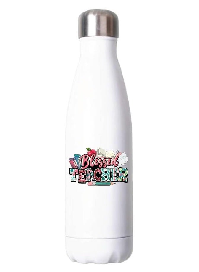 PRINTSHOP4ME - Teacher's Day Gift | Thermal Water Bottle Flask | for Teachers | Gift from Students to Teachers | Ideal for Birthday, Appreciation, Thank You Gift | 17oz - Image 1