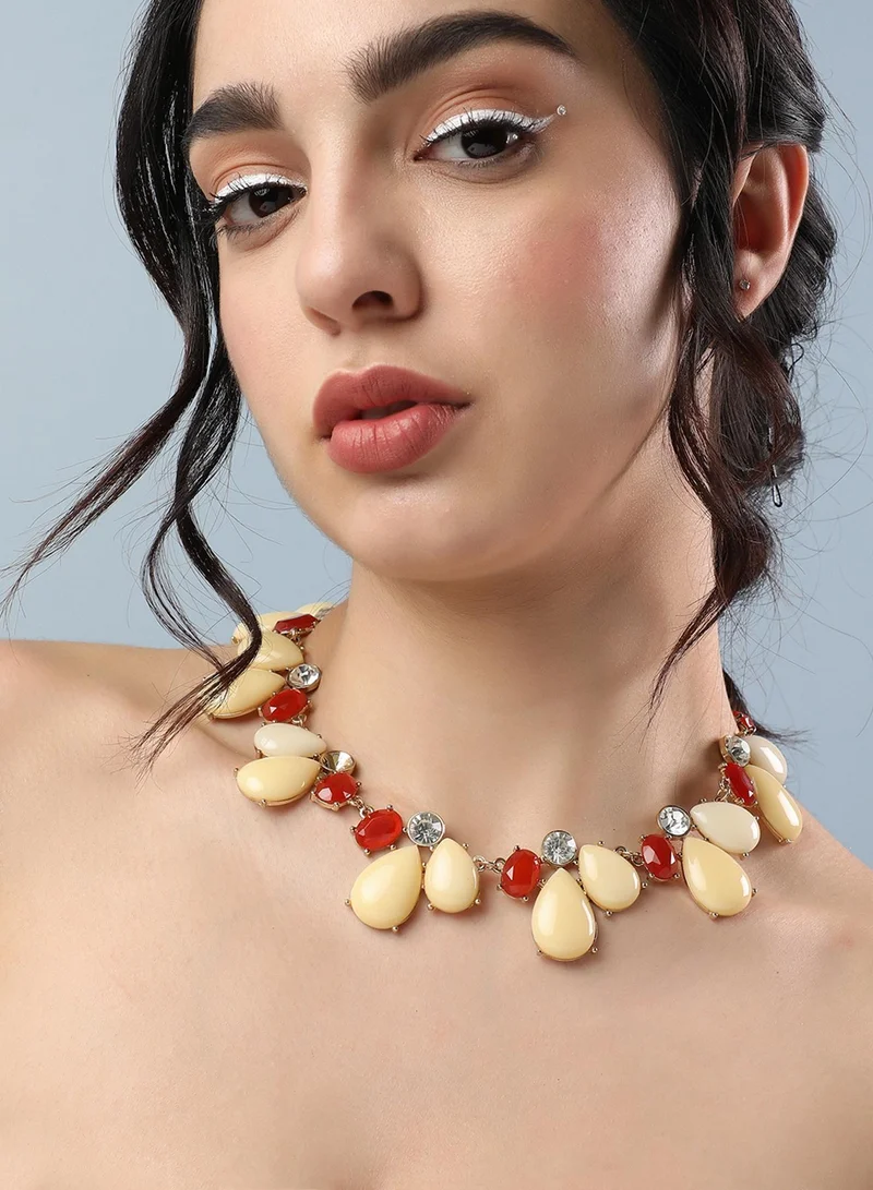 SOHI Designer Statement Stone Artificial Necklace Jewellery