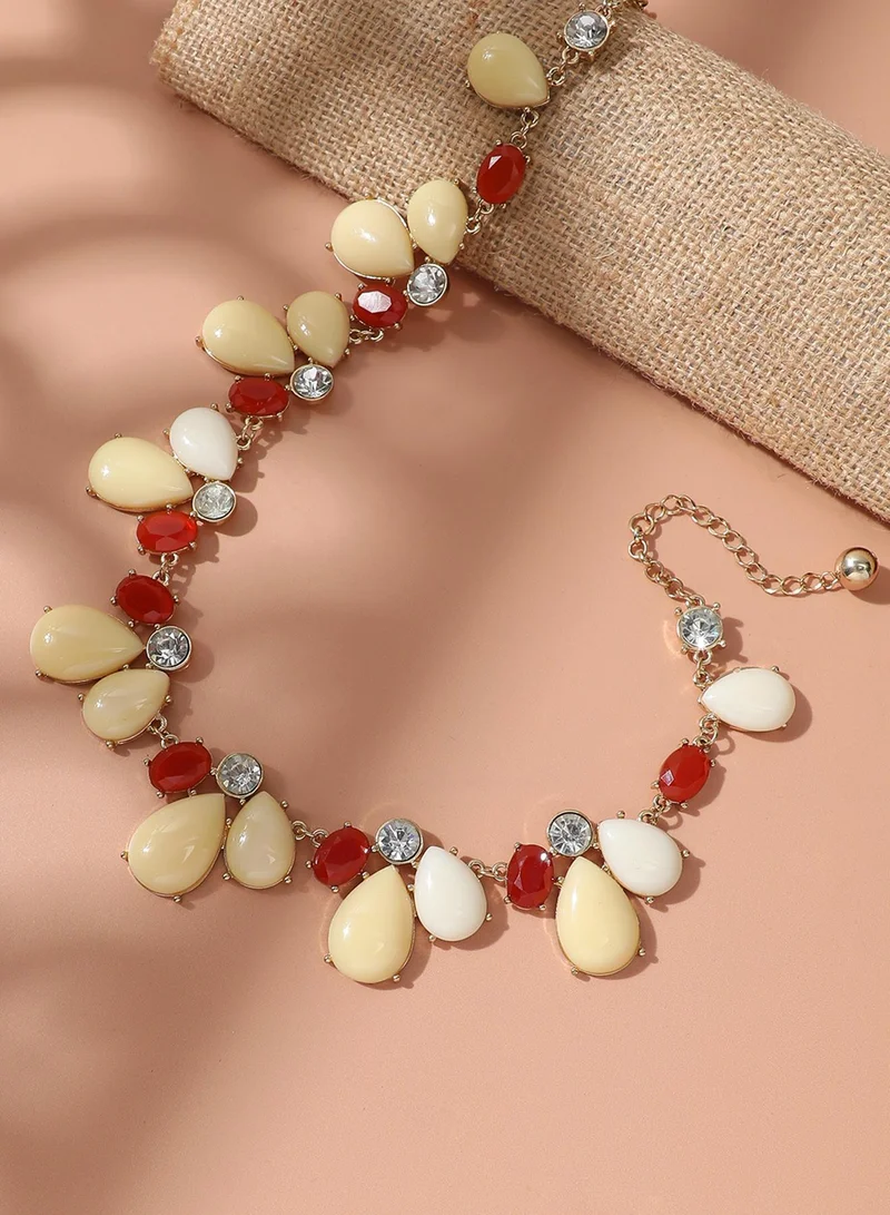 SOHI Designer Statement Stone Artificial Necklace Jewellery
