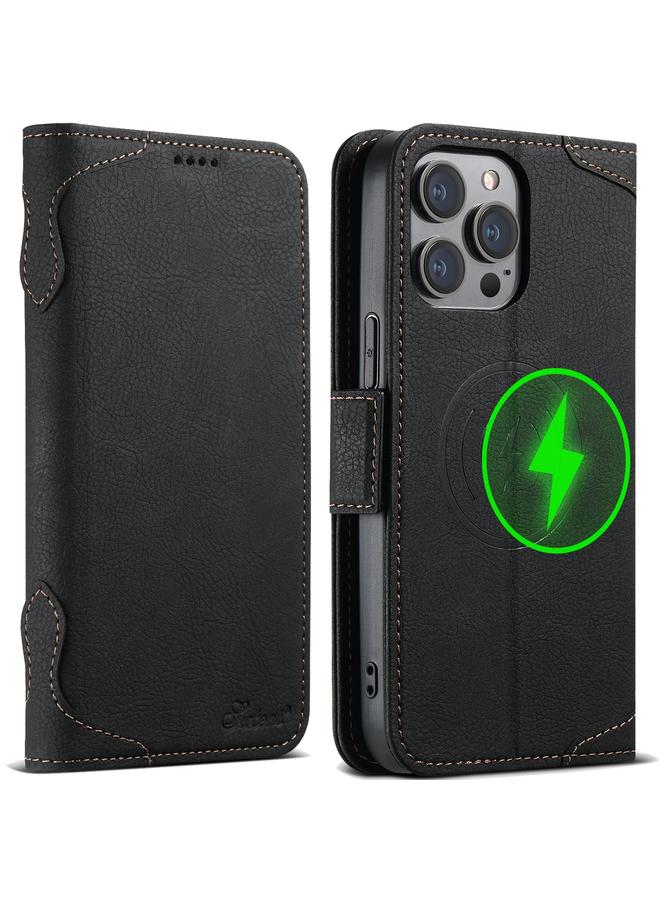 Suteni Case For iPhone 14 Pro Max SUTENI J07 Multifunctional Horizontal Flip Magsafe Leather Phone Case - Image 1