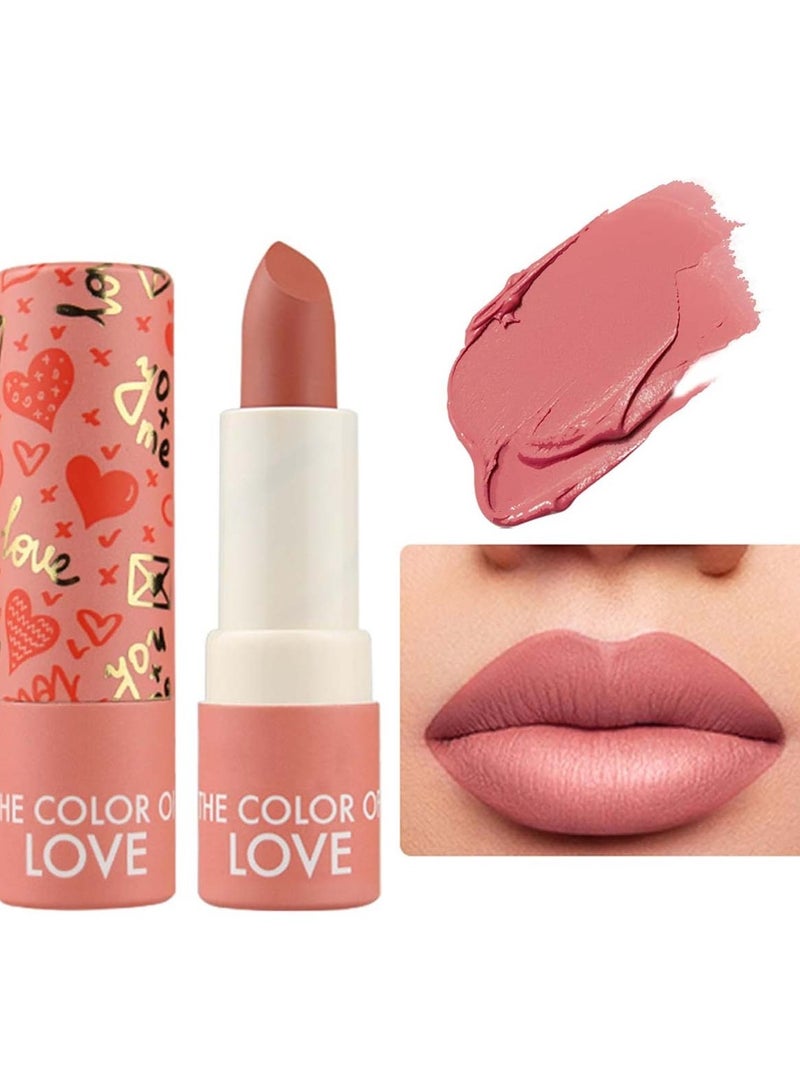 Huitich Matte Lipstick – The Color of Love, Long-Lasting Waterproof Lip Color (Model 05 Charm) - Image 1