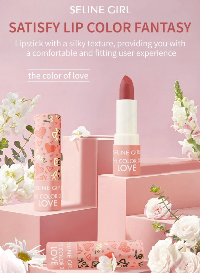 Huitich Matte Lipstick – The Color of Love, Long-Lasting Waterproof Lip Color (Model 05 Charm) - Image 4